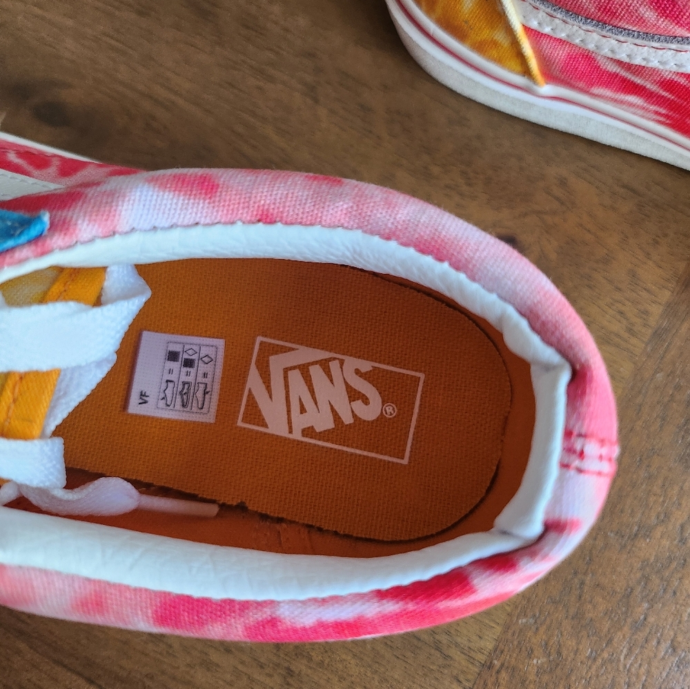 Vans Old Skool Pink, Blue, and Orange Sneakers - Picture 2 of 7
